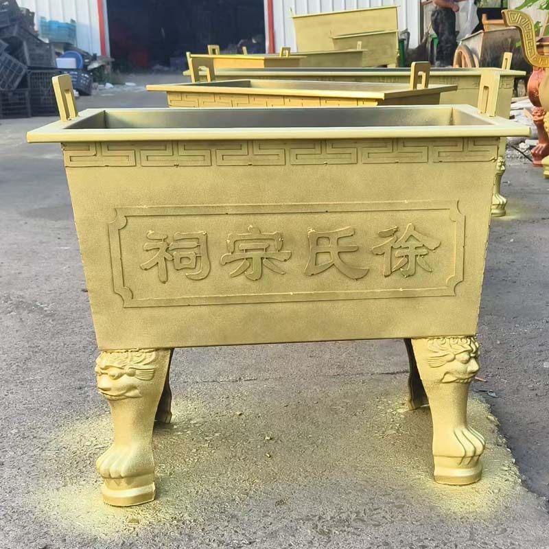 定制家用宗祠堂香炉镀锌板铸铁合制道观寺庙香炉方形鼎炉插香点香,淘宝优惠券,粉丝福利购,淘宝优惠卷