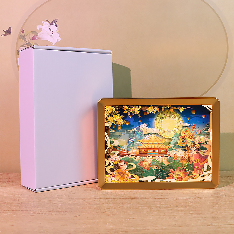 玉兔贺秋 非遗纸雕氛围夜灯伴手礼旅游纪念礼品文创送老外生日礼 - 图2