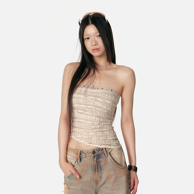 4muggle cross hot nails tube top two-color female