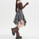 American retro plaid skirt girl group dancing
