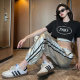 Xia Zumba dance pants silver ds dance performance pants