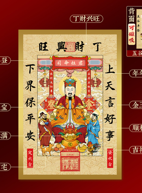 2026新款磁吸灶王爷厨房贴防水油