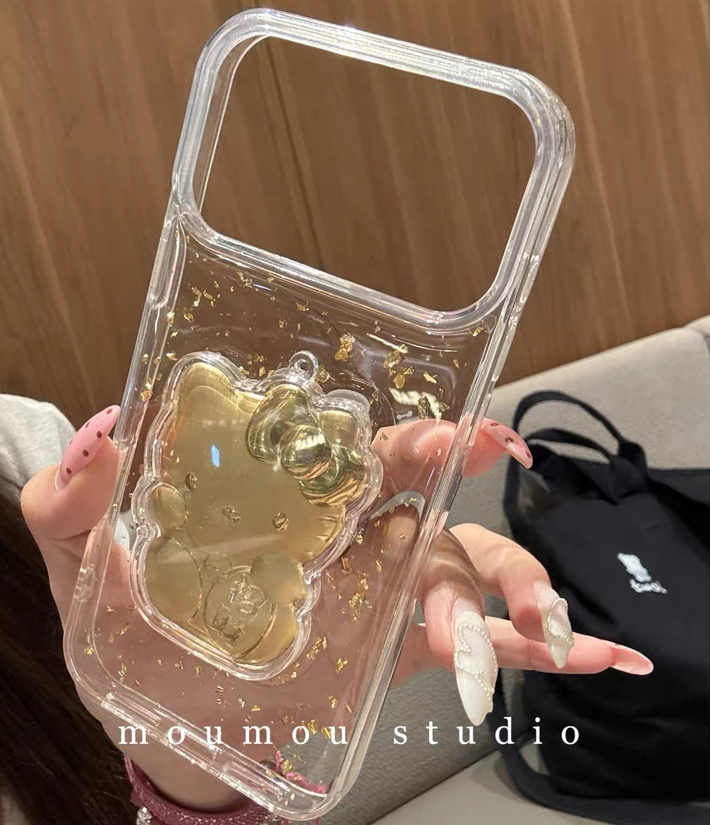 金箔招财kitty猫适用vivoS30 S20pro手机壳S19 s18 s17 s16软壳s15X200 X100滴胶x90保护套x80防摔X70软壳女 - 图3