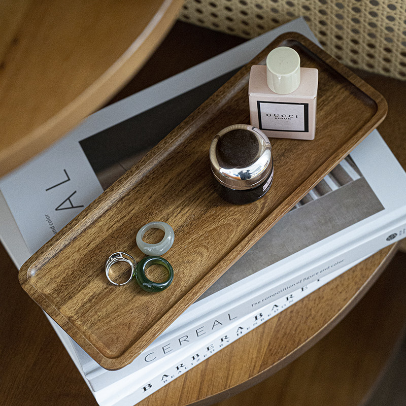 shy pear羞梨 收纳盘 实木盘木质香薰托盘中古风高脚香水饰品盘子,淘宝优惠券,粉丝福利购,淘宝优惠卷