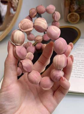 血柏木富甲文玩手持盘完佛珠念珠单圈男女士手串饰品