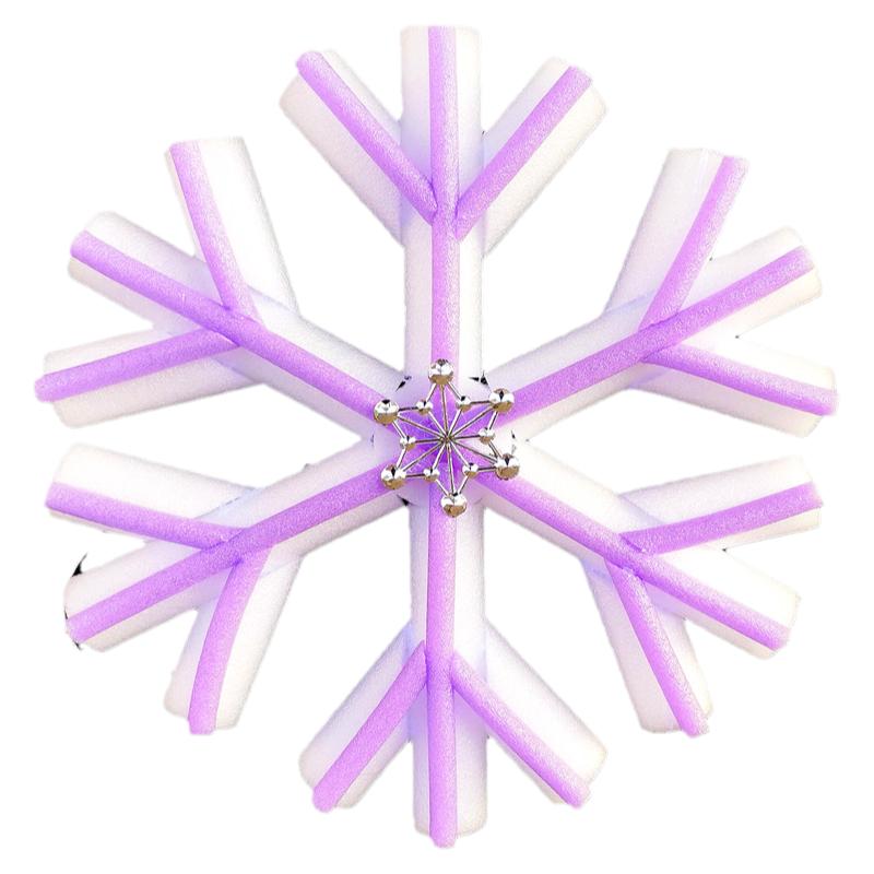 圣诞雪花装饰 儿童表演舞蹈舞台雪花道具 白色仿真雪花片泡沫挂饰 - 图3