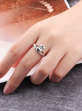 卡拉达纯银戒指爱尔兰表白手捧心