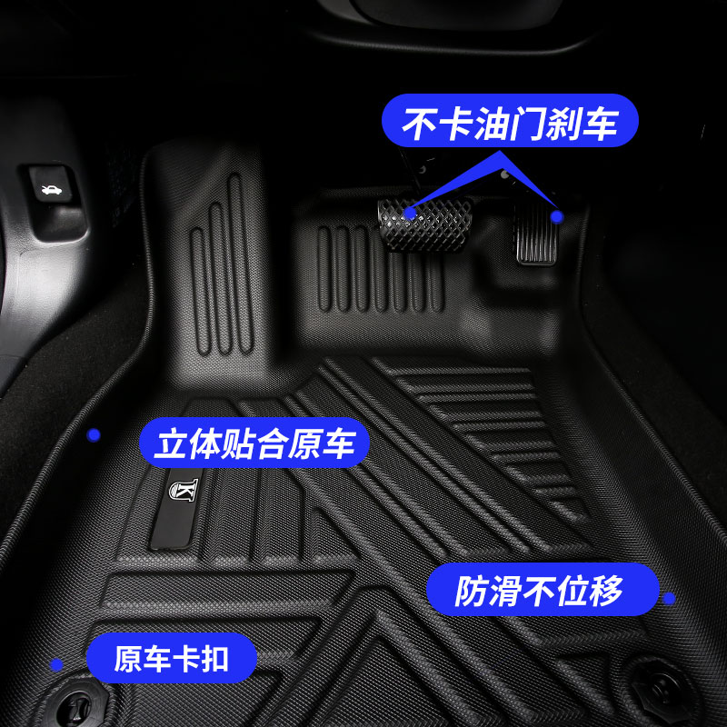 适用于2021款特斯拉model3脚垫新款modely专用全包围汽车TPE脚垫-图1