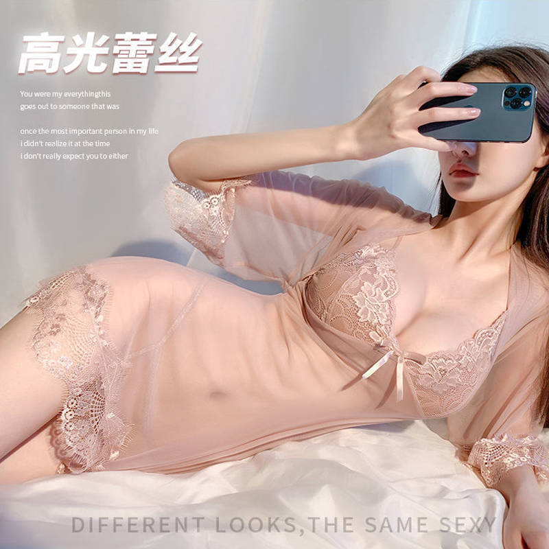诗枫婷旗舰店性感睡衣女夏公主风2022年新款纯欲吊带火辣睡裙家居服套装春秋季1