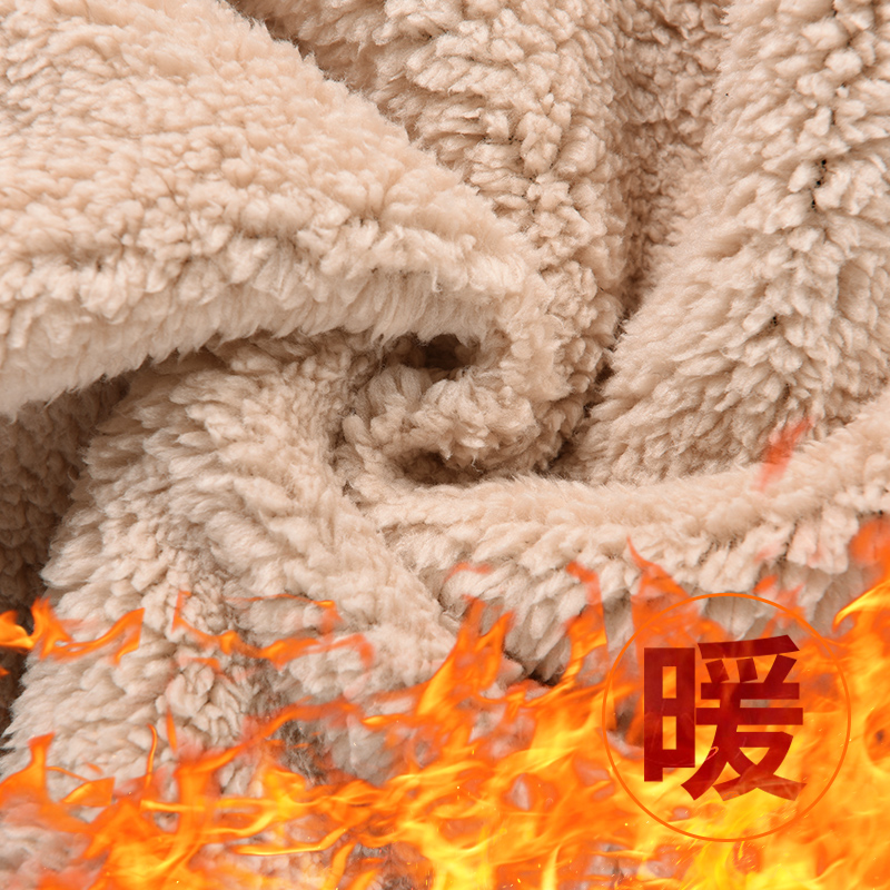 冬季羊羔绒运动裤加绒加厚休闲