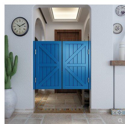 实木半腰门自动回返弹门隔断门户外栅栏门吧台门酒吧门牛仔门户外 - 图0