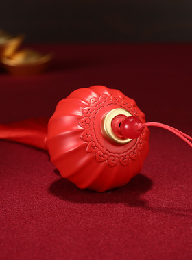 《红灯笼》黄铜车载挂件吉祥物办公室装饰品新年兔年送礼礼品