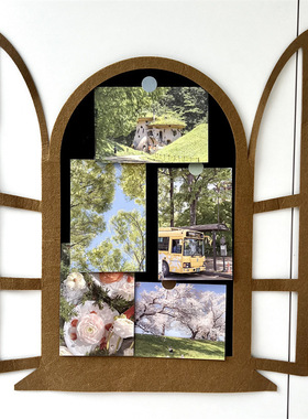 背景墙蝴蝶diy氛围卧室桌面宿舍布置无纺布ins仿真窗户毛毡照片