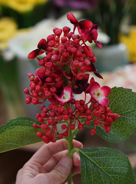高质简约仿真丁香绣球花果小碎花束家居装饰摆件软装插花配花