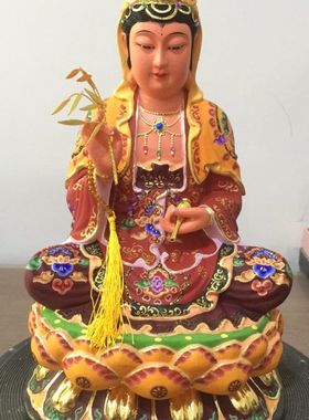 供观音土地公手工雕刻摆件定制