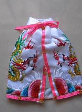五营将军袍 神像衣服 佛像披风 佛衣服 神明衣 白色佛像袍26cm