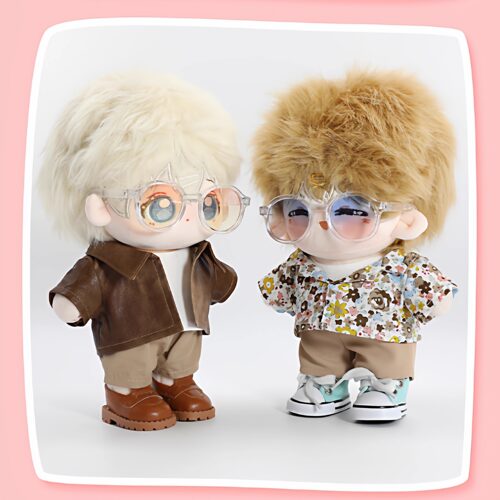 20cm棉花娃娃眼镜渐变10厘米娃用配件潮玩配饰公仔玩偶眼镜框饰品 - 图1