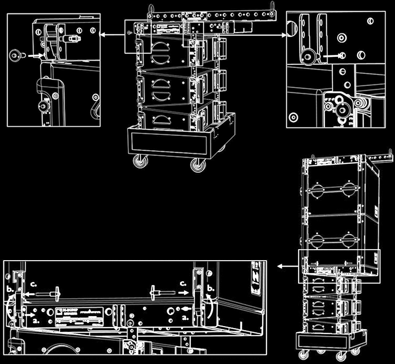 kara双8寸双10寸线阵音响套装舞台大功率音箱Line Array Speaker-图2