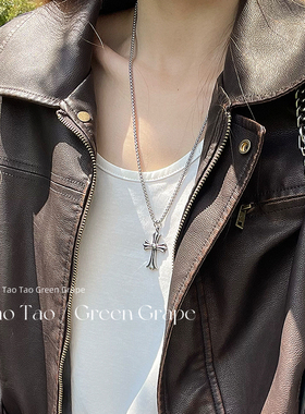 银色十字架项链女2025新款