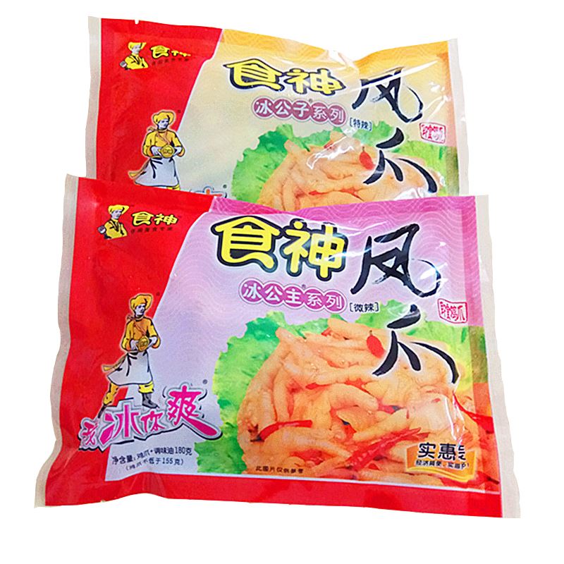 顺丰 湛江食神水晶凤爪180g3包冰公主微辣网红鸡爪子卤味鸡脚零食 - 图3