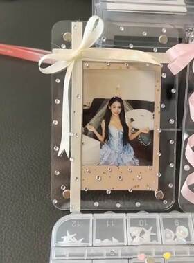 拍立得冰箱贴diy材料包亚克力磁吸相框冰箱装饰创意小卡展示牌
