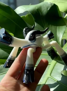 异色燃薪虫洛克王国：世界火草系精灵3D打印模型玩具游戏周边摆件