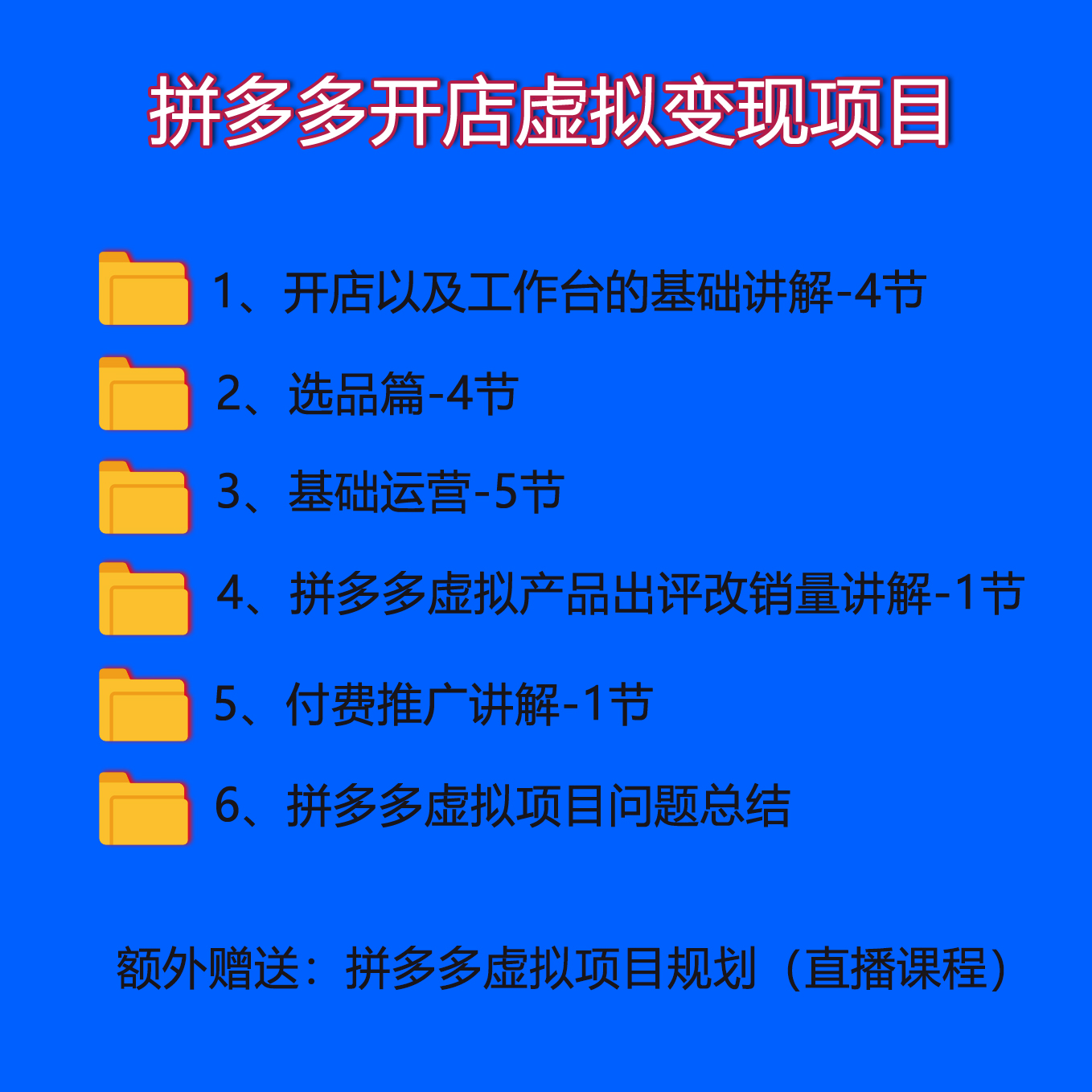 2024全新拼多多虚拟开店教程兼职新手货源选品上架运营 - 图0