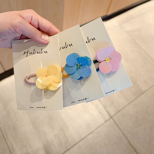 儿童亮彩色立体花朵侧边公主发卡刘海碎发夹女宝宝bb夹子女童头饰 - 图0