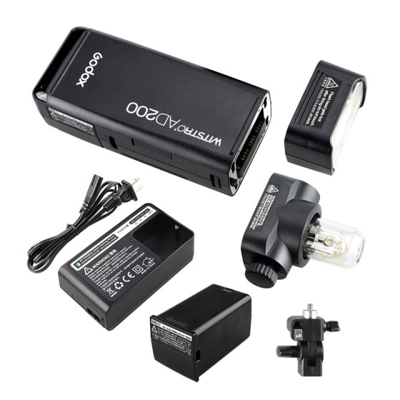Godox AD200 flash SLR camera outdoor shooting light TTL lithium battery double-head pocket fill light suitable for Canon Sony photography outdoor shooting light outdoor portable photography