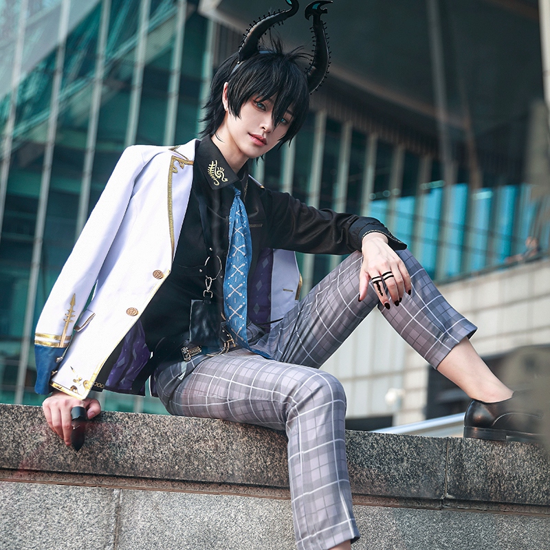 次元依Vtuber虚拟主播ILUNA彩虹社ren zotto cosplay男装-图0