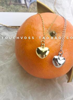 韩国纯银桃心设计款项链