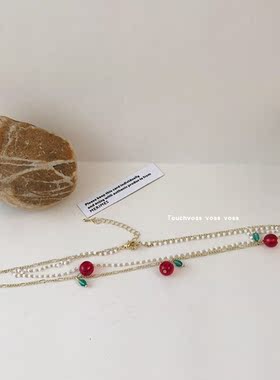 韩国吊坠双层少女风ins锁骨链