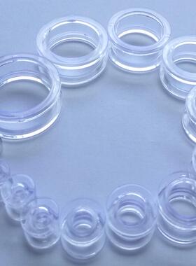 欧美新款透明耳廓 防过敏亚克力滑轮空心通道耳扩 人体穿刺饰品