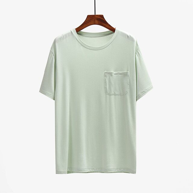 Summer Thin Milk Silk Men's Pajama Top Sleeve