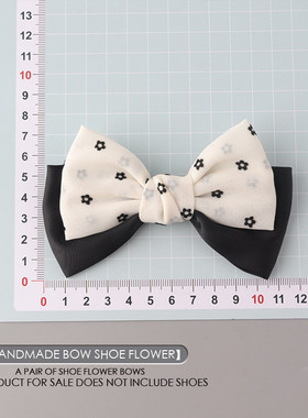 新款波点蝴蝶结鞋花可拆卸鞋扣