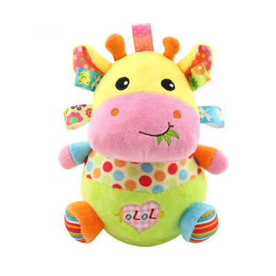 Tololo不倒翁玩具宝宝学坐学爬婴儿童玩具0 2岁早教益智布玩偶 虎窝淘