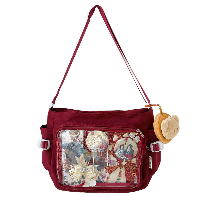 日系二次元斜挎包学院简约百搭单肩包大食量谷子吧唧扎板痛包娃包,淘宝优惠券,粉丝福利购,淘宝优惠卷