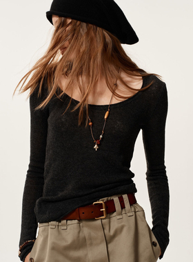 小众设计感天然石蘑菇项链女轻奢高级感气质百搭锁骨链松弛感颈链