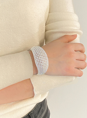 镂空圆球手镯Ameistudio铜镀女