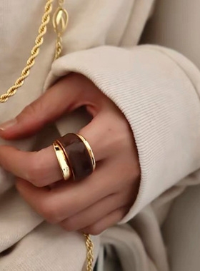 Ameistudio女珐琅釉戒指