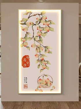 LED灯光画事事如意玄关装饰画