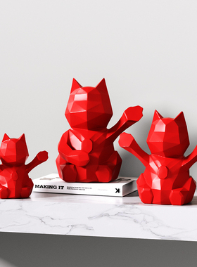 高档招财猫桌面装饰品摆件