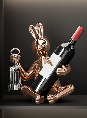 兔子红酒架装饰品摆件