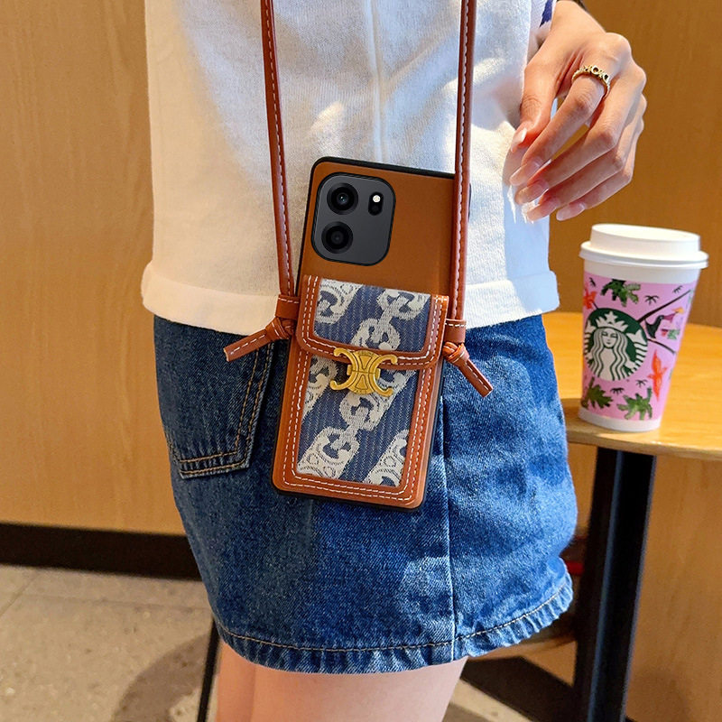 千鸟格适用一加Turbo6手机壳斜挎插卡包一加Turbo6V皮质保护套,淘宝优惠券,粉丝福利购,淘宝优惠卷