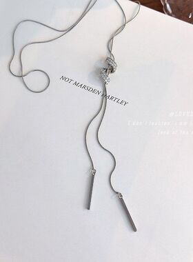 长款可调节抽拉螺旋毛衣项链女轻奢高级感2026新款爆款颈链配饰品