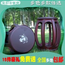 Guzheng stool full solid wood round stool imitation ancient Chinese zither stool Guitar Stool children Adult Guzheng Stool Multi Land
