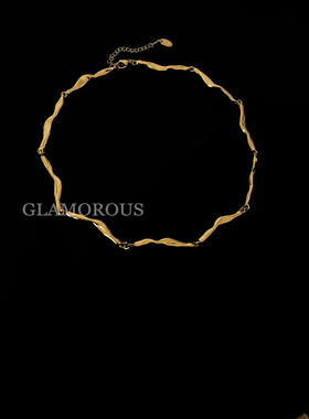 GLAMOROUS钛钢镀金冷淡风项链