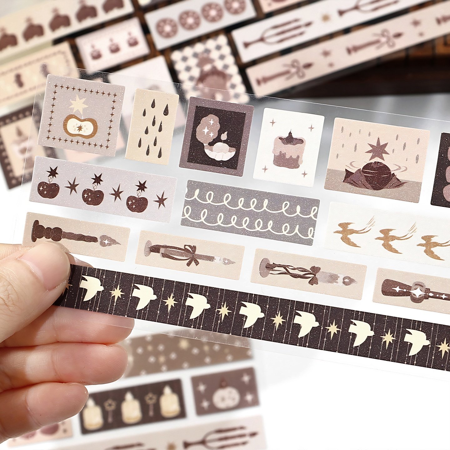 infeelme光阴止步长条手帐贴纸植物园韩系杂志ins风手账胶带,淘宝优惠券,粉丝福利购,淘宝优惠卷