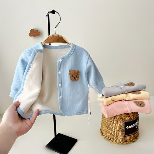 Banner House chaqueta cárdigan de terciopelo otoño e invierno para bebé