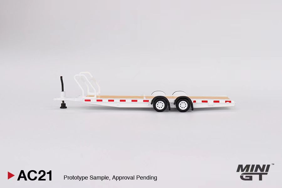 [PDS]MINI GT1:64 Car Hauler Trailer 拖架 White 白色 合金车模 - 图0